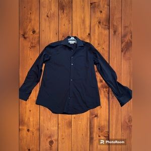 Kenneth cole reaction Mens long sleeve button down black shirt Size M